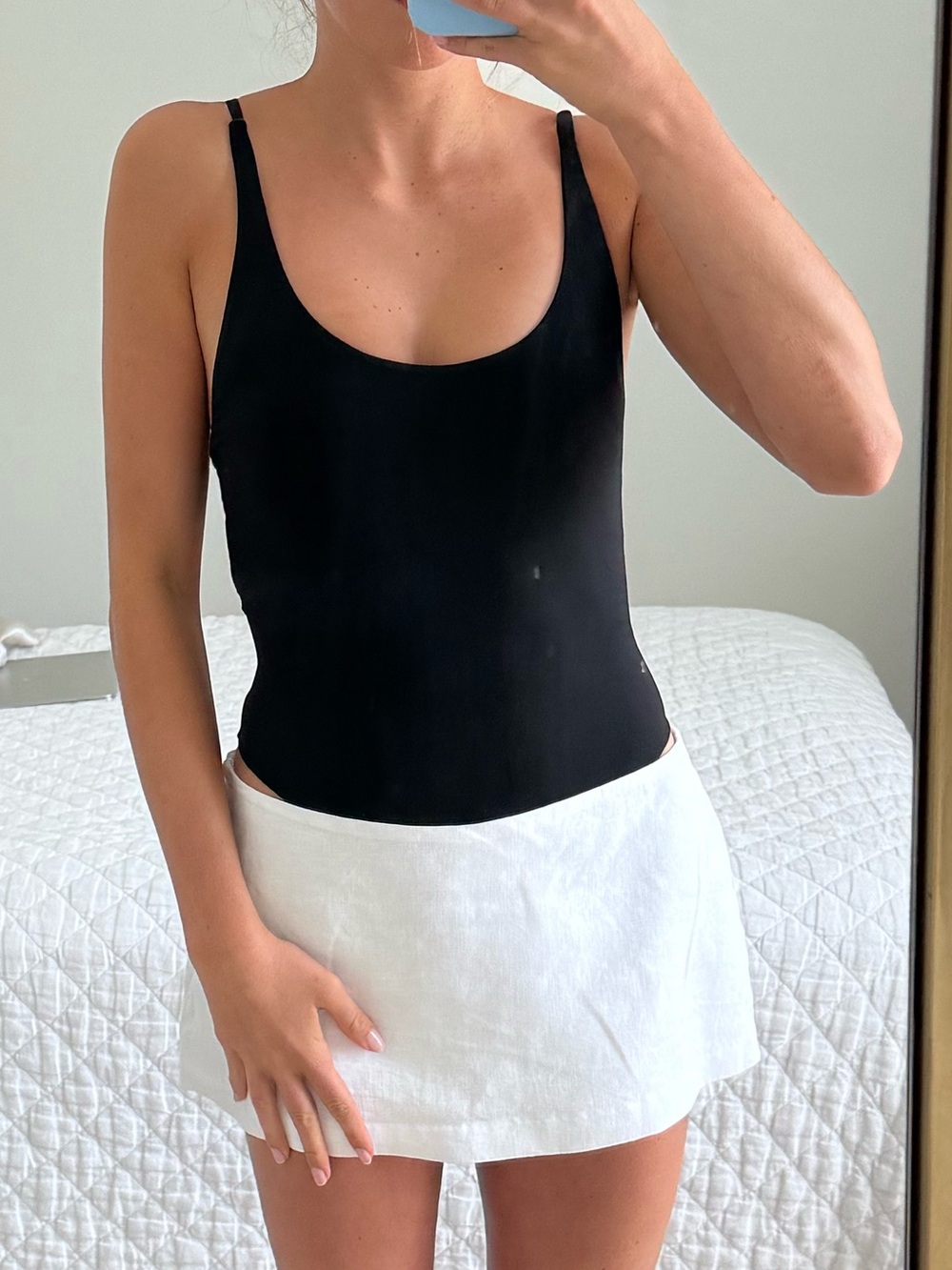 Bardot Black Scoop Neck Bodysuit